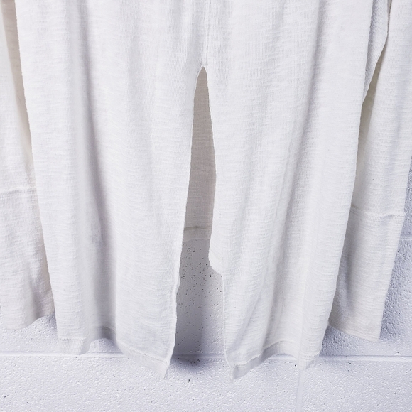 FREE PEOPLE Split Back Turtleneck Top Long Sleeve Ivory Size Small OB536113 - Picture 5 of 9
